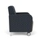 Lesro Siena Wide Guest Chair w/ FrontCasters, BruSteel, RS NightSky Back, MD Farro Seat, RS NightSky Panels SN1201 - alternate 2